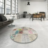 Ahgly Company Machine Wareable Indoor Rectangle Contemporary Pleas Silver Grey Area Rugs, 7 '9'