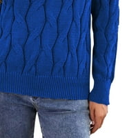 Aayomet Cardigan за жени плюс размер жени Y2K И райета пуловер плетен огромен пуловери с дълъг ръкав с дълъг ръкав 90-те Harajuku Preppy E-Girl Streetwear, Blue S-XXL
