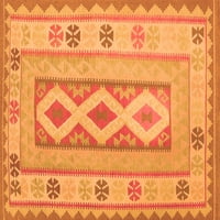Ahgly Company Indoor Rectangle Oriental Orange Traditional Area Rugs, 8 '10'