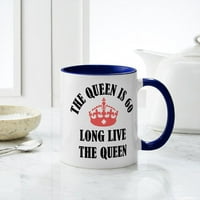 Cafepress - Кралицата е - унция керамична чаша - чаша за новост за кафе