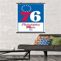 Филаделфия 76ers - Плакат за стена на лого, 22.375 34