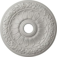 Екена Милуърк 24 од 4 ид 1 2 П Суиндън таван медальон, ръчно рисуван ултра чисто бял