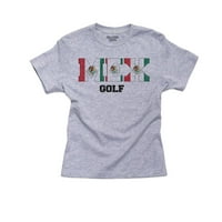 Мексико голф - олимпийски игри - Рио - Памучна тениска на памук на знамето на знамето