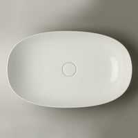 Колекции за баня WS Pod 60. Pod 23-5 8 Правоъгълна керамична мивка за баня с баня - бяла