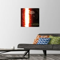 Star Wars: The Force Awakens - Плакат за стена на Kylo Portrait с бутални щифтове, 14.725 22.375