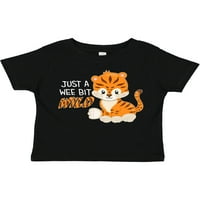 Inktastic Just a Wee Bit Wild-Cute Tiger Cub Gift Toddler Boy или Thddler Girl тениска