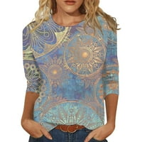 Ръкав Ризи За Жени Сладък Печат Графични Тениски Блузи Ежедневни Плюс Размер Основни Върхове Пуловер