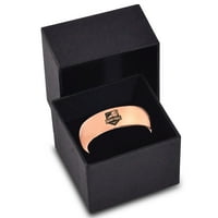Волфрамов баскетболен пръстен лента пръстен мъже жени комфорт годни 18k розово злато купол полиран