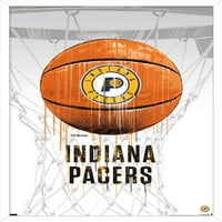 Индиана Пейсърс - Плакат за стена на баскетбол, 14.725 22.375