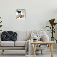 Ступел индустрии смели съвременни форми геометрични бои инсулти линии Живопис сива рамка изкуство печат стена изкуство, дизайн от Лени Лорет