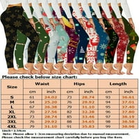 Paille жени тънък крак на корема Контрол дъна Стрит спорт Коледни гамаши с висока талия тренировка коледни суиптове панталони Style-K 3XL