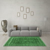 Ahgly Company Indoor Round Персийски изумруден зелени традиционни килими, 3 'кръг