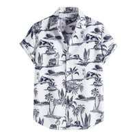 Мъже хавайски риза за печат за печат тениски етническа модна блуза Небрежен човек с къси ръкави мъже ризи плаж ежедневно облекло върхове върхове