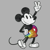 Момче Mickey & Friends Mickey Tie Dye Pants Портрет Графичен тройник Атлетик Хедър малък