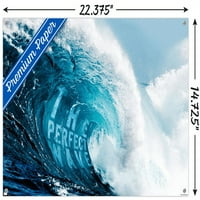Плакатът за перфектна вълна с бутални щифтове, 14.725 22.375
