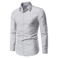 Buigttklop без граници Мъжки ризи с дълъг ръкав, просвет, нова риза с дълги ръкави за ревера бизнес мъжки блуза и риза на яка и риза