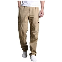 Cethrio Mens Cargo Pants спокойни- на открито ежедневни с джобове износване на устойчиви есента и зимни панталони от каки размери 2xl