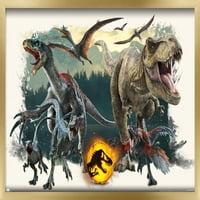 Jurassic World: Доминион - агресия на агресия плакат, 22.375 34 FRAMED