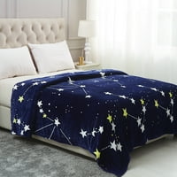 Мека плюшена руно одеяло за легло диван, красота модел отпечатани кралица размер 90 90