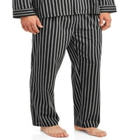 Ханес мъжки и големи мъже Дълъг ръкав Дълъг крак тъкани пижама комплект, 2-парче
