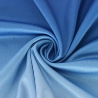 Женски есенни ризи Дами кръгло деколте печат градиент цветен рекреационен върхове с дълъг ръкав сини l-