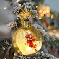 Коледна светодиодна крушка светеща празнична декоративна преносима Xmas дърво пластмасова топка LED крушка за дома