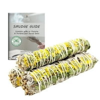 Soul Sticks Слънчогледови градински чай 6 Пакет за размазване на пръчки с водач за прочистване, изчистване на енергия, размазване и положителни вибрации