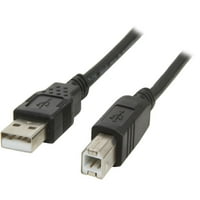 C2G USB кабел - USB 2. Мъжки кабел от мъжки пол за принтери, скенери, брат, канон, Dell, Epson, HP и други, черни