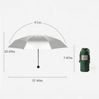 Дагобертник титанов пластмасов чадър за пътуване с темпера намаляване титанов пластмасово покритие 8-ребро алуминиева сплав чадър Стойка