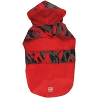 Pet Gear JW3001S- Jelly Wellies Camouflage Raincoat Marl, Red - In