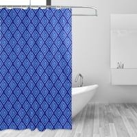 Поп създаване синя спирална шаблона душ завеса водоустойчива завеса за душ баня