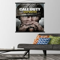 Call of Duty: Втората световна война - Ключов плакат за стена на изкуството с дървена магнитна рамка, 22.375 34