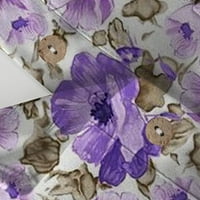 Apepal дамски флорални ризи за печат облечени ежедневни блузи къси ръкав v бутон за врата летни върхове лилави 3xl