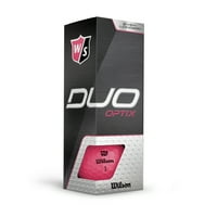 Wilson Duo Opti Golf Ball, розово, пакет с 12 топки