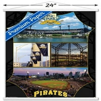 Pittsburgh Pirates - PNC Park Wall Poster с дървена магнитна рамка, 22.375 34