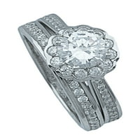 Неговият и нейният сватбен пръстен поставят сребърни титаниеви сватбени халки за Него 9 6