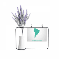 Зелена Южна Америка Илюстрация Карта изкуствена картичка за ваза с цветя на лавандула