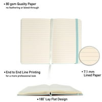 Просто Genius Mini Leather Cover Journal Notebook, облицована, 3.7 5.7