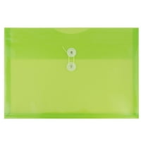 Пластмасови пликове, 9.8x13, 12 пакет, лимово зелено, струна на бутони, книжка с букви