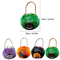 Трик за декорации или лечение на тотална чанта за многократна употреба за подаръци за бонбони за пазаруване на хранителни стоки