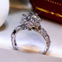 Jiyugala пръстени за жени изискани издълбани пръстени годежни сватбени бижута аксесоари подарък
