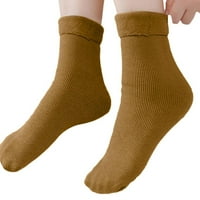 Тохуу топли зимни чорапи дишащи топли чорапи за жени Дамски топли чорапи Реколта дебели плетени зимни топли чорапи за жени мъже Подаръци модерен