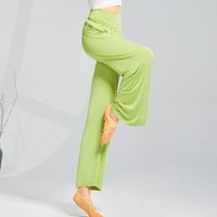 MeetOtime Дамски широки йога панталони за краката за каузално есенно пушене с висока талия потищени йога тичащи удобни панталони