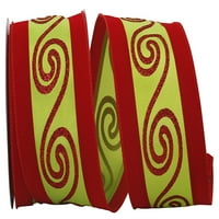Хартиена Коледна въртяща се лента, червена и зелена, 4В 10д, 1 пакет