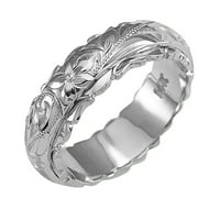 Sliver Silver Rings Елегантни сватбени златни и бижута Цветни пръстени