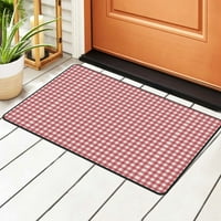 Зона за килими портиер на открито вход червен проверка на кариран фейслот, който неплъзне под мат за килим за хол кухненска мивка зона на закрито 36 x24