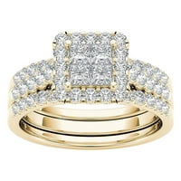 Пръстени за жени Коледа продажба сделки Дамски пръстени 2-в-комплект подвижен блестящ диамантен пръстен комплект годежни годежни пръстени инкрустиран циркон пръстен на клирънс