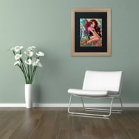 Търговска марка изобразително изкуство Ангел дъга платно изкуство от Наташа Весткоут, Черен мат, бреза рамка