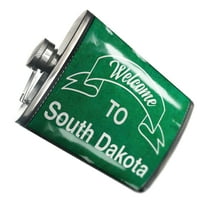 Колба Зелен Знак Добре Дошли В Южна Дакота
