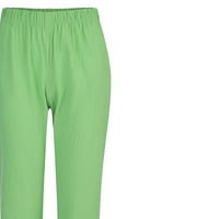 Дамски панталони ластик поточни Бельо Панталони капри за дами Случайни Лято торбести Дребнички Плътен цвят Шнур анцуг